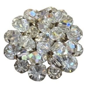 vintage Aurora Borealis crystal cluster brooch